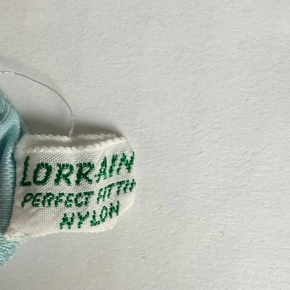 Vintage Lorraine Light Blue Lace Trim Nylon Nightgown Multi Strap Midi Size 38 - Picture 5 of 10